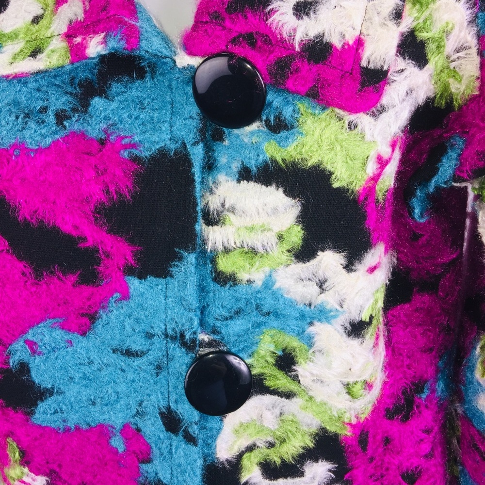 Bold Retro Style Shag Cropped Jacket  A77 - Picture 5 of 8